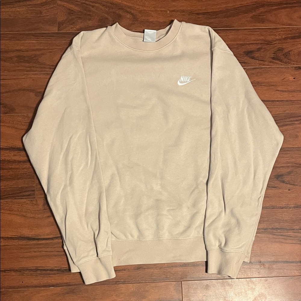 Nike Men's Beige Crewneck Sweater